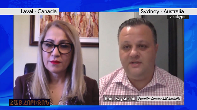 ANC-AU Executive Director talks coronavirus and 105th anniversary of the Armenian Genocide with Hay Horizon of Canada