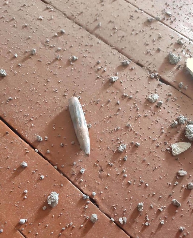 Bullets left behind in Berkaber home, May 13, 2020 (Photo: Shushan Stepanyan, Press Secretary of the Minister of Defense at MoD of the Republic of Armenia)