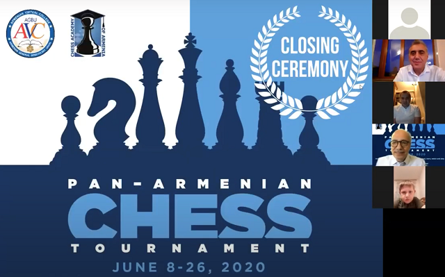 First Pan-Armenian Online Chess Tournament Triumphal Conclusion –  hundreds of student chess players and renown champions join closing ceremony