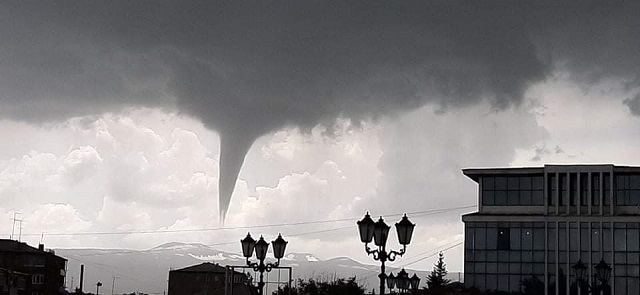 Rare tornado observed in Armenia’s Gavar