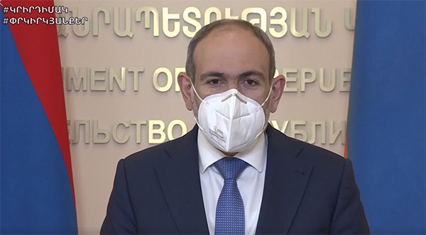 The results of wearing masks everywhere will be seen in as soon as one week: Nikol Pashinyan
