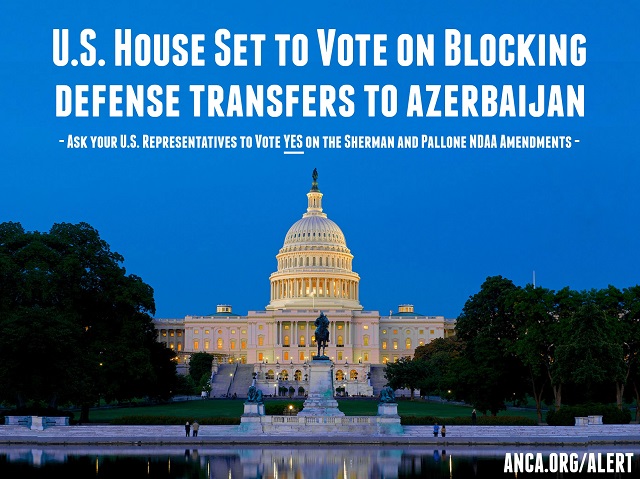 U.S. House to consider measures blocking transfer of defense articles to Azerbaijan