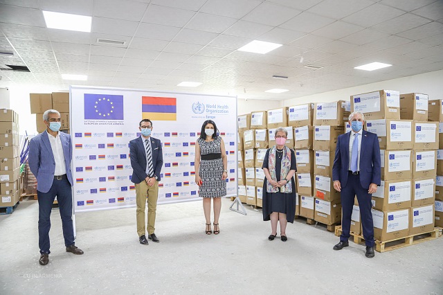The European Union and WHO continue their support to Armenia with essential supplies for COVID-19 frontline