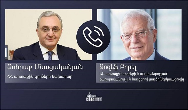 Foreign Minister of the RA underlined the exclusive role of the OSCE Minsk Group Co-Chairmanship in the Nagorno-Karabakh peace process. Zohrab Mnatsakanyan had a phone conversation with Josep Borrel