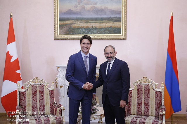 ‘Armenia highly appreciates the Armenian-Canadian friendly relations, which are developing in an atmosphere of partnership and mutual trust’: Nikol Pashinyan to Justin Trudeau