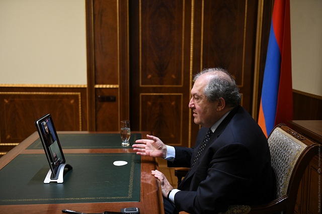 Armen Sarkissian had an online conversation with the children from the communities-beneficiaries of COAF: education should be accessible for every child and be of the highest international standard