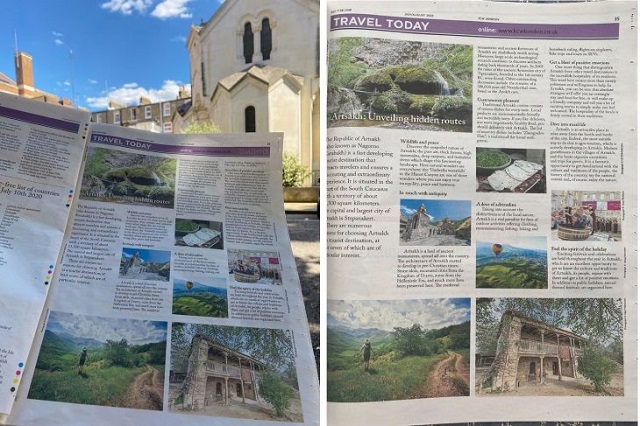 British newspaper presents Artsakh as a fast-developing tourism destination