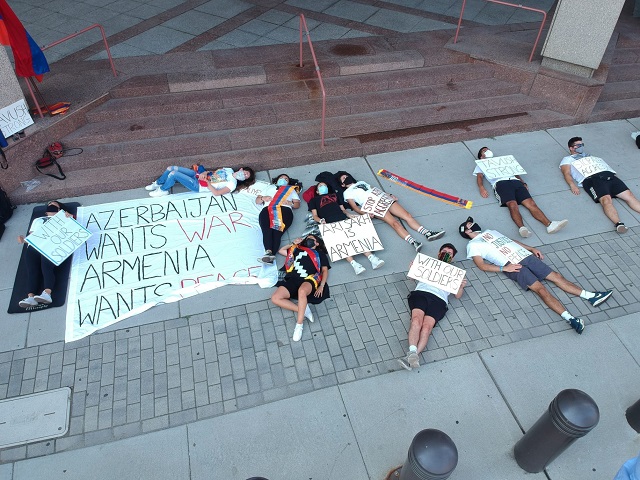 AYF Boston chapter leads die-in protest against Azeri aggression