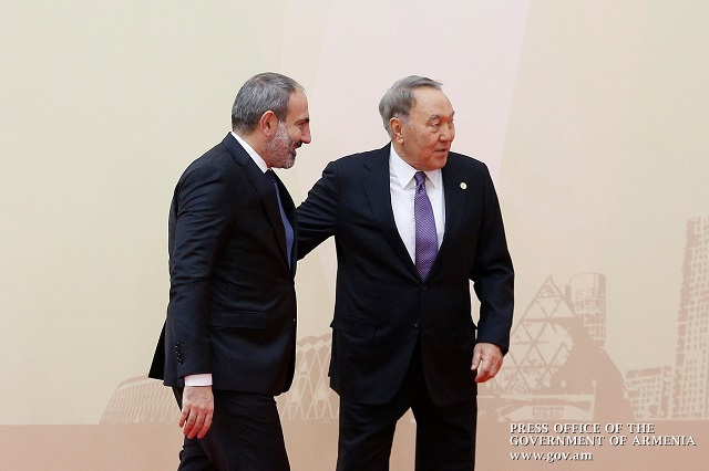 ‘Valuable is your personal contribution to the strengthening of Armenian-Kazakh relations’: Nikol Pashinyan to Nursultan Nazarbayev
