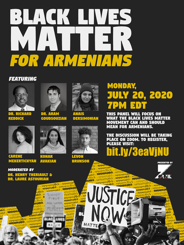 Zoravik to hold virtual public forum, ‘Black lives matter for Armenians’