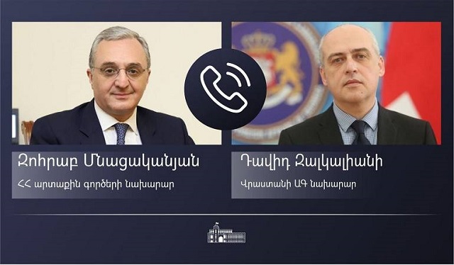 Ministers Mnatsakanyan and Zalkaliani exchanged views on the steps aimed at preventing the spread of Covid19 and addressing its social and economic consequences