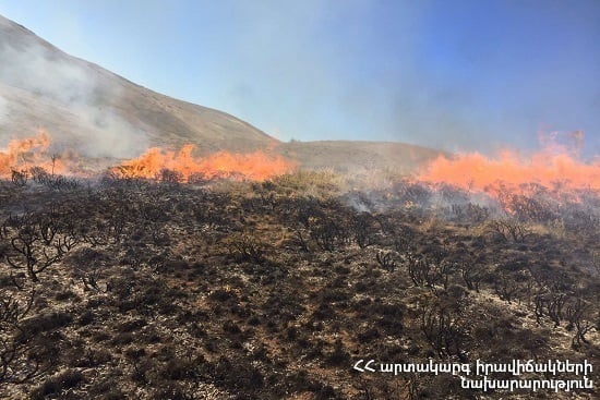 61 fires were registered in the Provinces and Yerevan of RA during the week