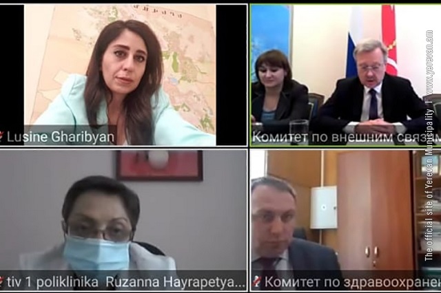 Video conference on health and coronavirus pandemic issues held between Yerevan and Saint Petersburg