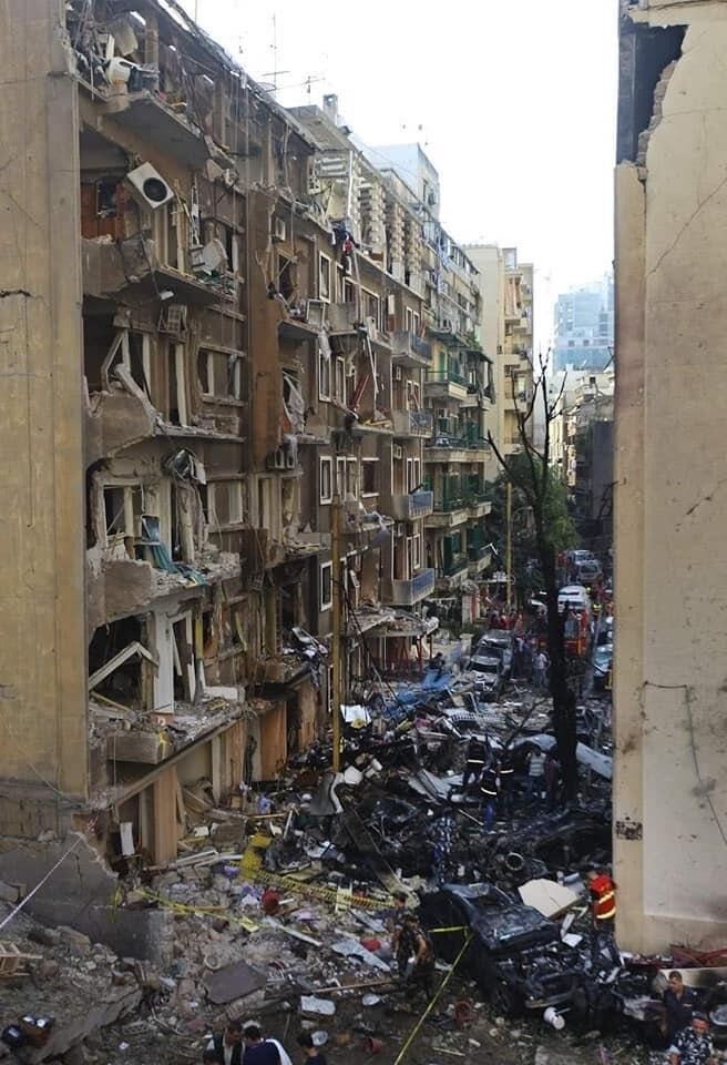 Devastating scenes from Mrs. Shoghig Vodalazian’s building in Beirut