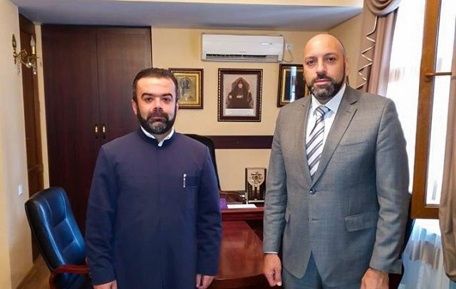Rev. Father Kirakos Davtyan informed Hasan Khalil about various educational and cultural activities carried out in the Armenian Diocese in order to protect children’s rights