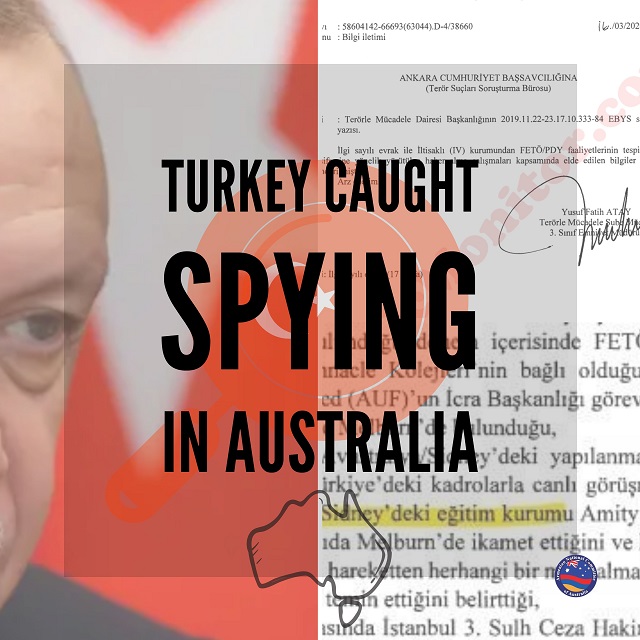 Turkey’s spying in Australia condemned