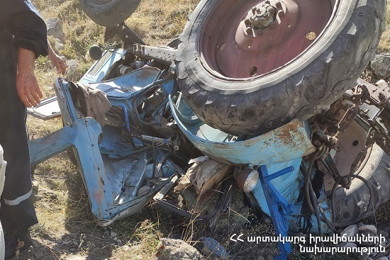 Tractor overturned in Tatul village: there was a casualty
