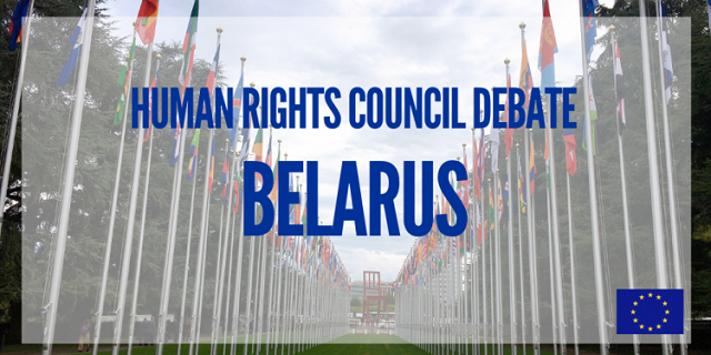 Scrutiny is key to prevent further escalation: EU requests Urgent Debate on Belarus at Human Rights Council