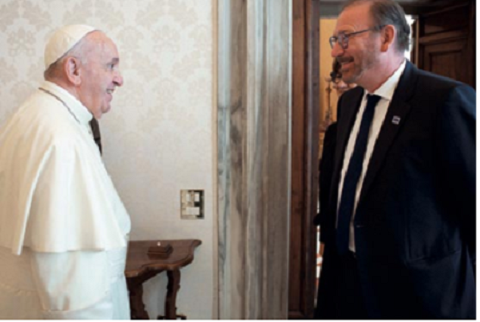 Pope Francis receives PACE President Rik Daems at private audience