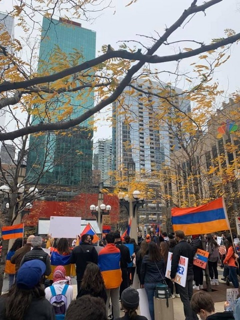 Artsakh protests and counterprotests in Chicago