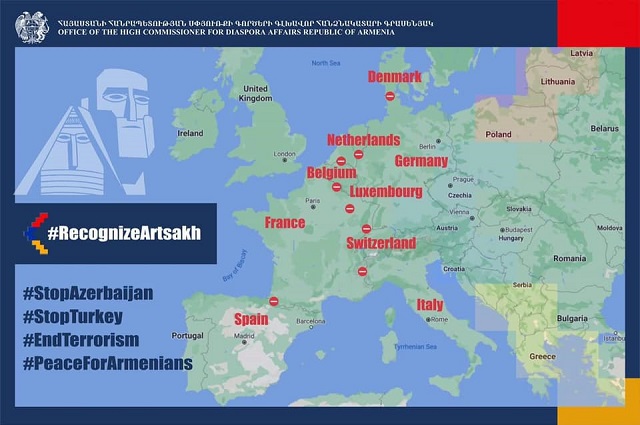 The Armenians of Europe demand the international recognition of Artsakh and the condemnation and cessation of the Turkish-Azerbaijani-terrorist aggression