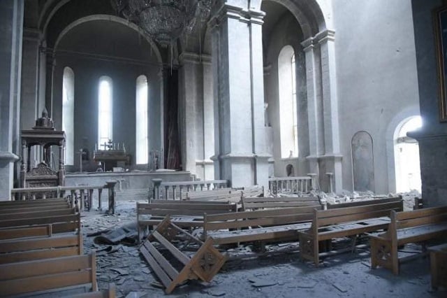 Azerbaijan hit the Ghazanchetsots Church