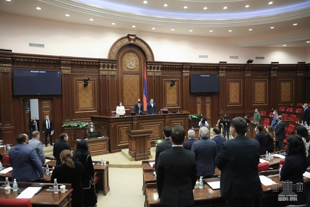The MPs honoured the memory of the brave sons who died for the defense of the Motherland in one-minute silence