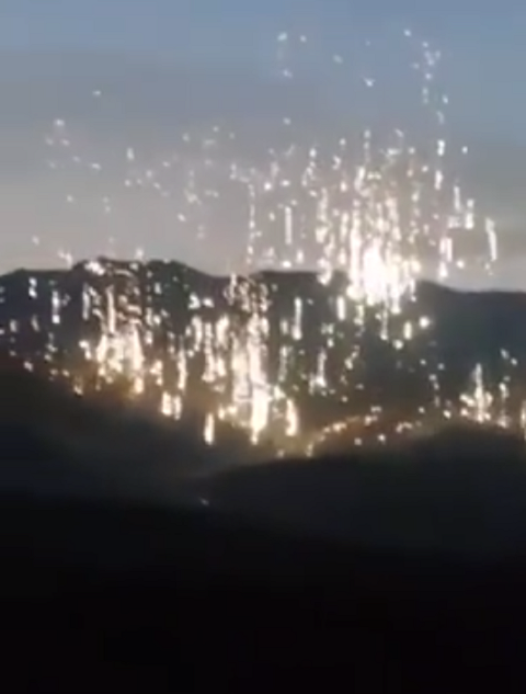 Azerbaijan is using Phsophorus munitions over Nagorno Karabakh setting fires to the forests which are next to civilian communities