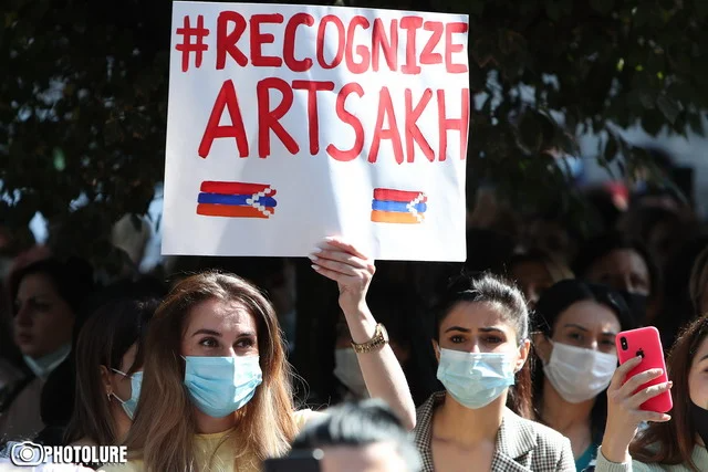 ‘The international recognition of the Republic of Artsakh is urgent’: Protests by EU Delegation Office
