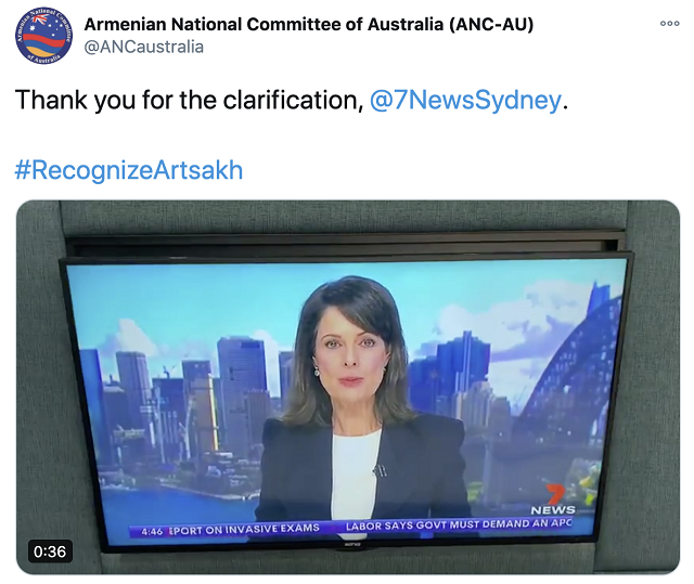 Channel Seven issues correction after inaccurately linking Sydney mosque vandalism to Armenians