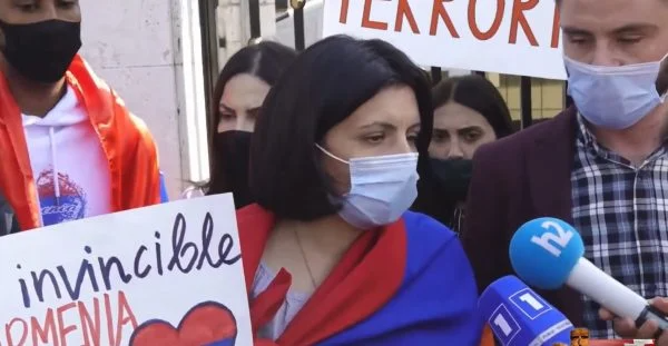 Protester: ‘The ambassador said that she favors Armenia’
