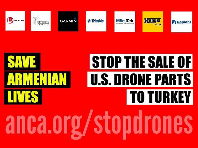 ANCA taking action against manufacturers of US parts found in Turkish drones used by Azerbaijan to kill civilians in Artsakh and Armenia