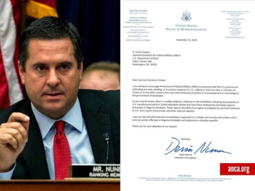ANCA welcomes call by congressman Devin Nunes to block all military sales to Turkey