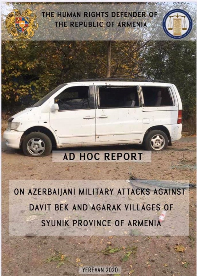 Azerbaijani military forces target peaceful population in Davit Bek and Agarak villages of Syunik Province of Armenia: the Human Right’s Defender’s ad hoc report