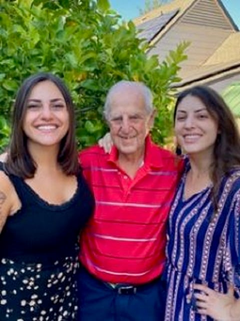 Paul Piligian with granddaughters Alexis and Nicole Piligian