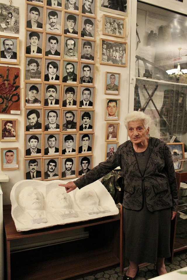 Portraits of Armenian martyrs at the Museum of Fallen soldiers in Stepanakert (Photo provided by the author)