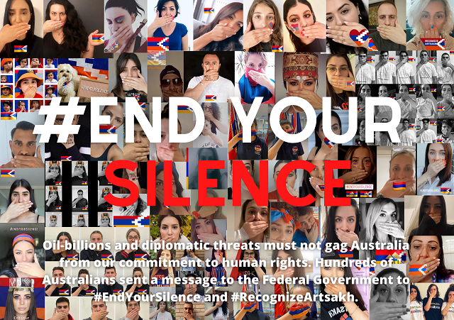 #EndYourSilence social media campaign sees hundreds call on Australia to #RecognizeArtsakh