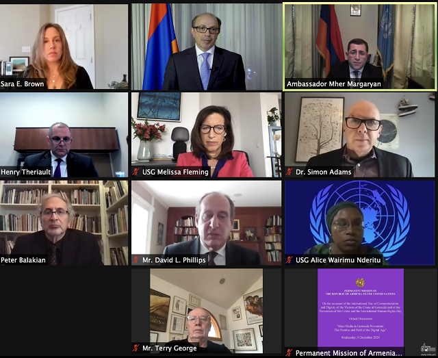 A virtual discussion, dedicated to the International Day of Commemoration and Dignity of the Victims of the Crime of Genocide and of the Prevention of this Crime, took place in the UN