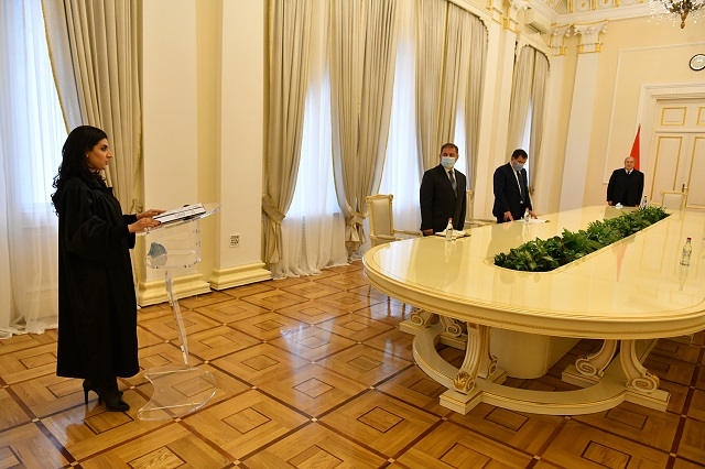 Lusine Alaverdyan, Judge of the Court of First Instance of the Lori Region, was sworn in at the Presidential Palace
