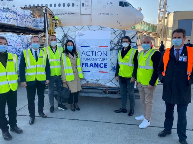 More than 60 tones of humanitarian aid have already been delivered to Armenia with 4 humanitarian planes chartered by the Crisis and Support Center of the French Ministry of Foreign Affairs