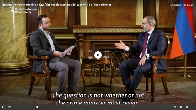 Pashinyan says early elections ‘cannot be held based on my will alone’