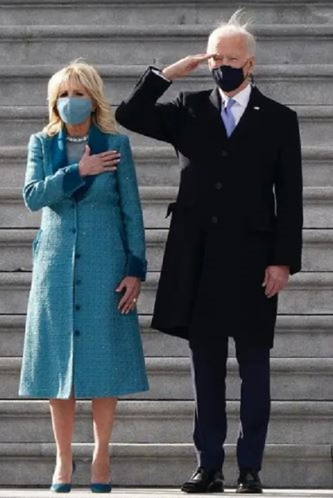At the inauguration ceremony First Lady Jill Biden wore a Markarian outfit