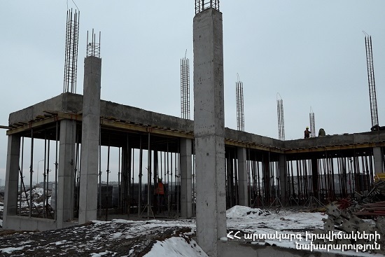 2 fire and rescue squads buildings are under construction in Shirak