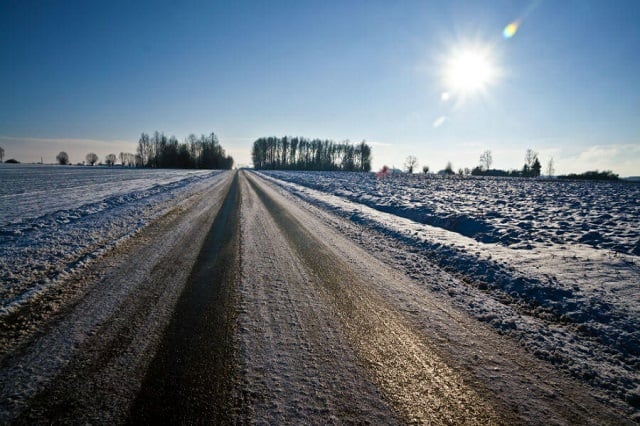 Black ice is formed on Martuni-Chambarak-Vardenis roadway of Gegharkunik