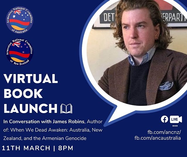 Armenian National Committees of Australia and New Zealand announce virtual book launch featuring James Robins