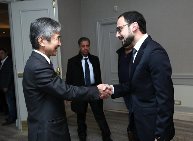 Armenia signifies the Japanese involvement with the South Caucasus and appreciates Japan’s balanced position and support for an exclusively peaceful settlement of the Nagorno-Karabakh conflict within the framework OSCE Minsk Group Co-Chairmanship