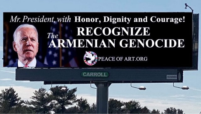 Billboards in MA exhort President Biden to recognize Armenian Genocide