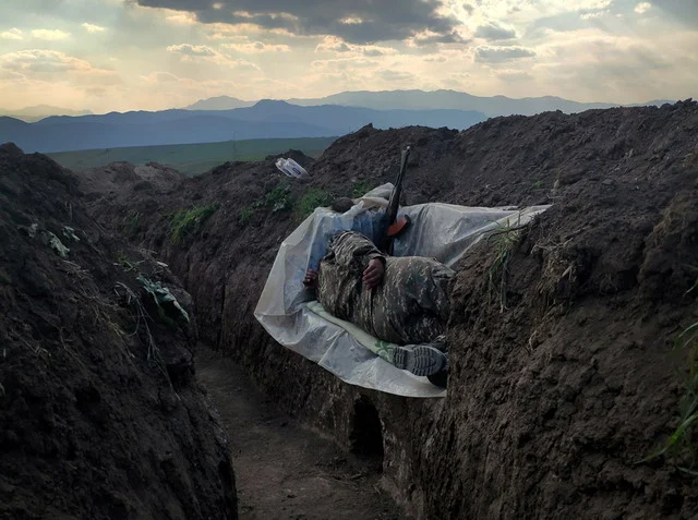 ‘The resting soldier was like a land-man who blended in with the landscape: a resting-awake soldier’: World Press Photo winner Vaghinak Ghazaryan