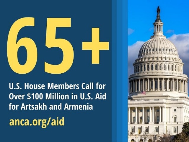 Over 65 U.S. House members call for $100 million in U.S. aid for Artsakh and Armenia