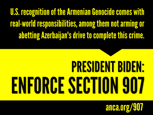 ANCA disappointed by reports that Biden will waive Congressional sanctions on Azerbaijan